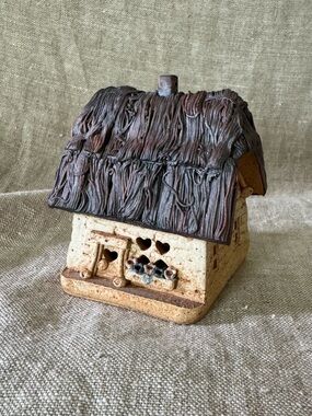 Vintage Windy Meadows Pottery Candle House Handcrafted